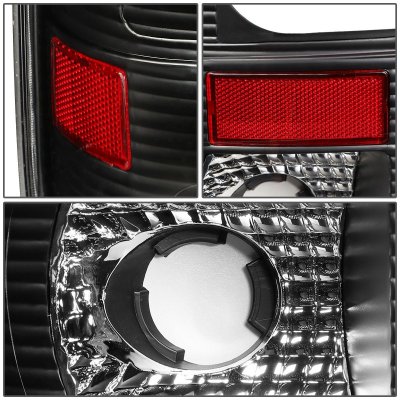 Ford F450 Super Duty 1999-2007 Black LED Tail Lights C-Tube