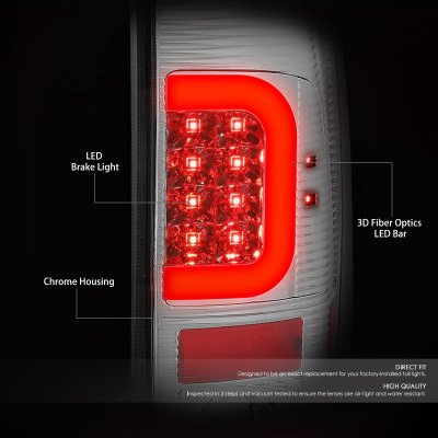 Ford F150 1997-2003 Clear LED Tail Lights C-Tube