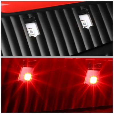 Ford F250 Super Duty 1999-2007 Black LED Tail Lights Red C-Tube