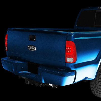 Ford F250 Super Duty 1999-2007 LED Tail Lights Red C-Tube