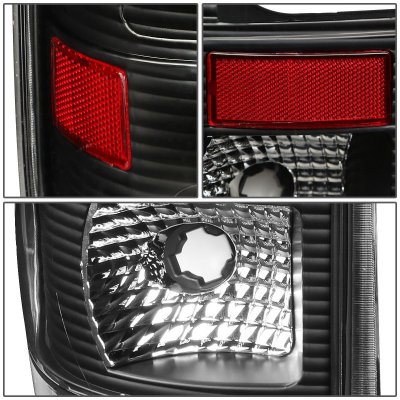 Ford F550 Super Duty 2008-2016 Black LED Tail Lights C-Tube