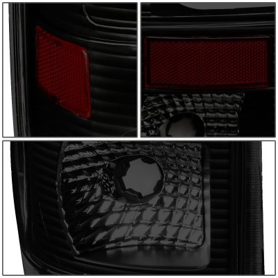 Ford F450 Super Duty 2008-2016 Black Smoked LED Tail Lights C-Tube