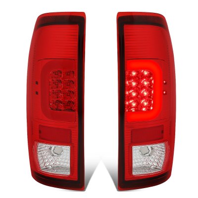 Ford F450 Super Duty 2008-2016 Red LED Tail Lights C-Tube