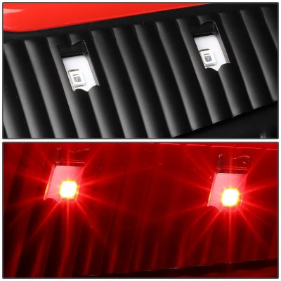Ford F250 Super Duty 2008-2016 Black LED Tail Lights Red C-Tube