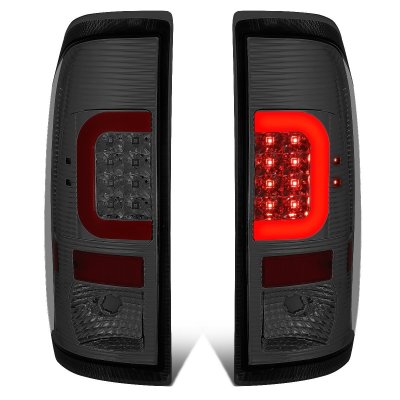 Ford F450 Super Duty 2008-2016 Smoked LED Tail Lights Red C-Tube