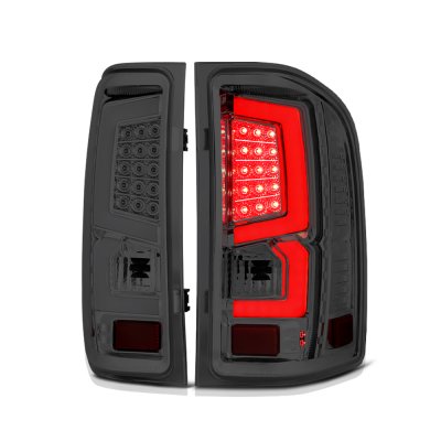 Chevy Silverado 2500HD 2007-2014 Custom LED Tail Lights Smoked