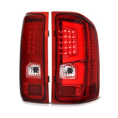 Chevy Silverado 2500HD 2007-2014 Custom LED Tail Lights Red