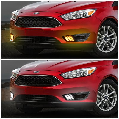 Ford Focus 2015-2017 Black Smoked Fog Lights