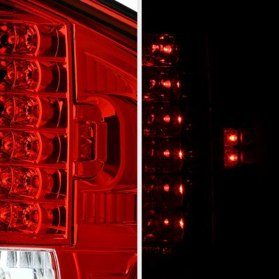 Isuzu Hombre 1996-2000 Red and Clear LED Tail Lights