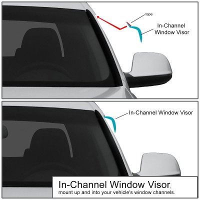 Dodge Dakota 1997-2004 Tinted Side Window Visors Deflectors