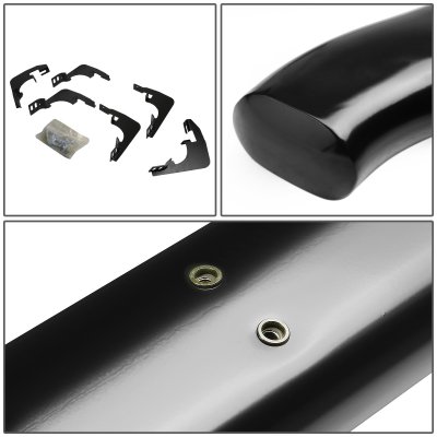 Chevy Colorado Crew Cab 2015-2022 Nerf Bars Curved Black 4 Inch