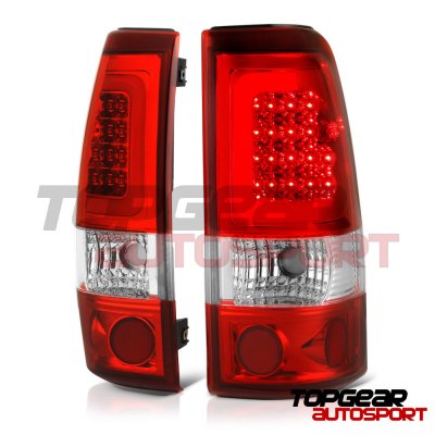 Chevy Silverado 1500HD 2001-2002 Red LED Tail Lights Tube