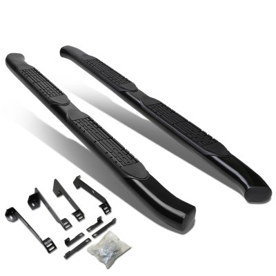 Dodge Ram 1500 Quad Cab 2002-2008 Nerf Bars Curved Black 4 Inch