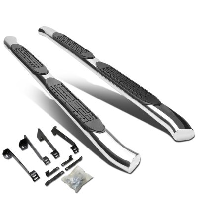 Dodge Ram 1500 Quad Cab 2002-2008 Nerf Bars Curved Stainless 4 Inch