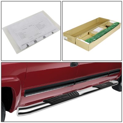 Ford F150 2015-2020 SuperCrew Cab Nerf Bars Curved Stainless 5 Inch