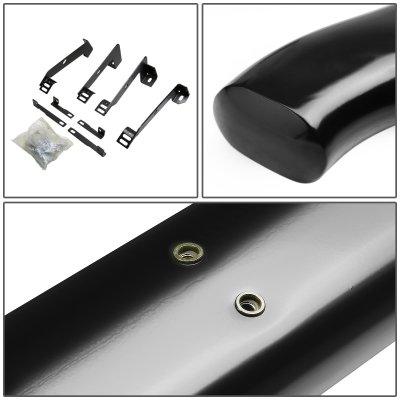Dodge Ram 3500 Regular Cab 2003-2009 Nerf Bars Curved Black 4 Inch