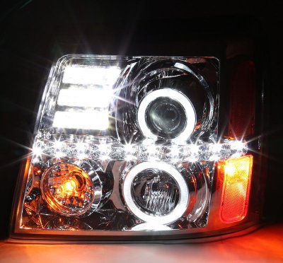 Cadillac Escalade 2002-2006 Chrome Grille and Projector Headlights