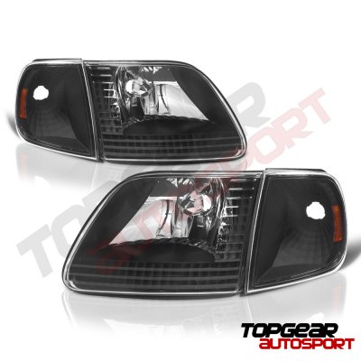 Ford F150 1997-2003 Black Headlights and LED Tail Lights