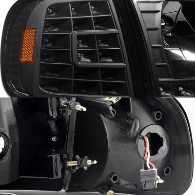 Ford F150 1997-2003 Black Headlights LED DRL Signal and LED Tail Lights