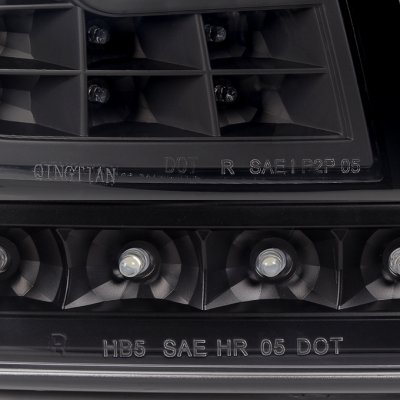 Ford F150 1997-2003 Black Headlights LED DRL Signal and LED Tail Lights