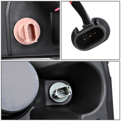 Ford F150 2004-2008 Black Projector Headlights Tube DRL