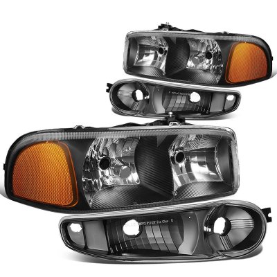 GMC Yukon Denali 2001-2006 Black Headlights