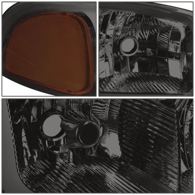 GMC Sierra Denali 2002-2006 Smoked Headlights Tube DRL