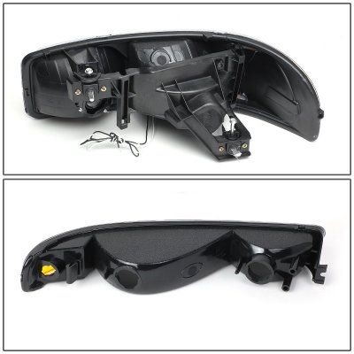 GMC Sierra 1999-2006 Black Headlights Tube DRL