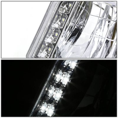 Ford F250 1992-1996 Clear Headlights and Bumper Lights Set and LED