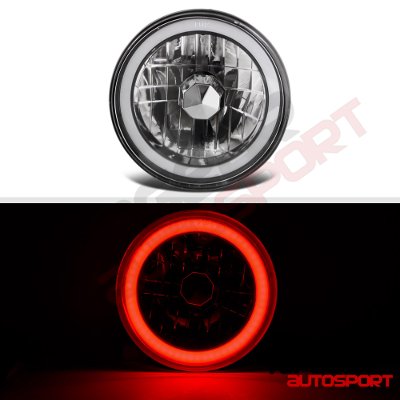 Nissan 240Z 1970-1973 Black Red Halo Tube Sealed Beam Headlight Conversion