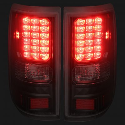 Ford F150 2004-2008 Black LED Tail Lights