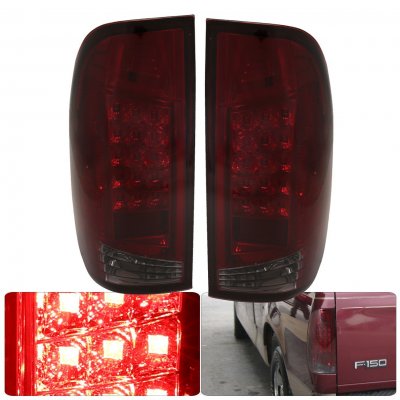 Ford F150 1997-2003 Tinted LED Tail Lights