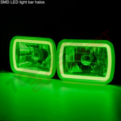 Chevy Malibu 1978-1981 Black Green Halo Tube Sealed Beam Headlight Conversion