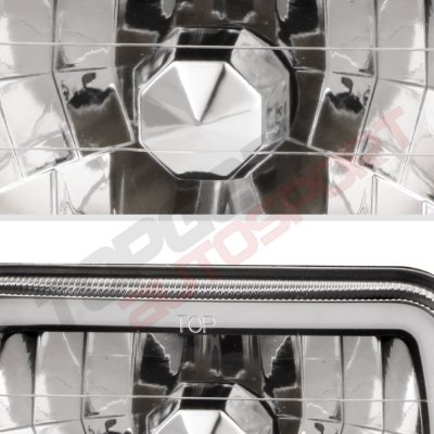 Dodge Ram 350 1981-1993 Black Green Halo Tube Sealed Beam Headlight Conversion