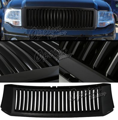 Topline Vertical Billet Style Grille – Gloss Black – For Ford Expedition (2007-2014)