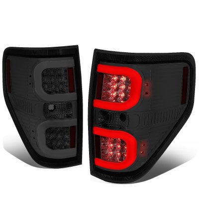 Ford F150 2009-2014 Smoked LED Tail Lights C-Tube