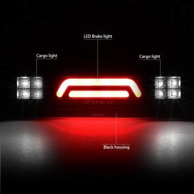 Dodge Ram 2500 2003-2009 Black Smoked Tube LED Third Brake Light