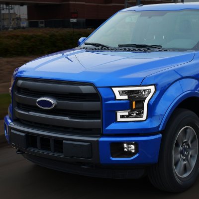 Ford F150 2015-2017 Black LED DRL Headlights