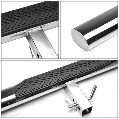 Chevy Silverado 2014-2018 Receiver Hitch Step Bar Chrome