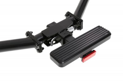 Ford F550 Super Duty 2008-2010 Receiver Hitch Step Brake Light Black Aluminum 14 Inch