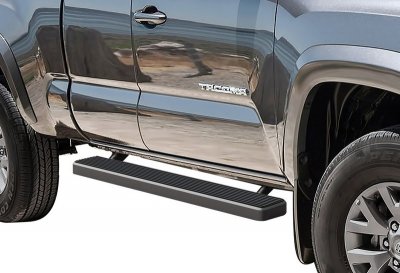 Toyota Tacoma Access Cab 2016-2022 iBoard Running Boards Black Aluminum 5 Inch