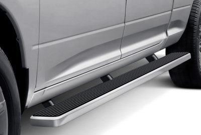 GMC Sierra Double Cab Long Bed 2014-2018 Wheel-to-Wheel iBoard Running Boards Aluminum 6 Inch