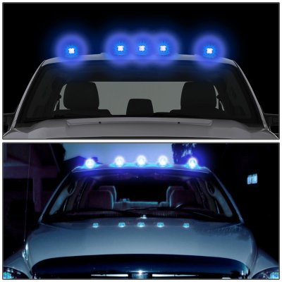 Ford F450 1992-1996 Tinted Blue LED Cab Lights