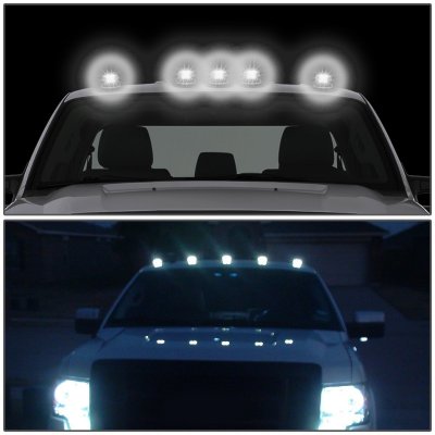 Ford F450 Super Duty 2008-2010 Black White LED Cab Lights