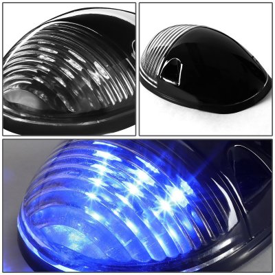 Chevy Silverado 2500 2002-2004 Black Blue LED Cab Lights