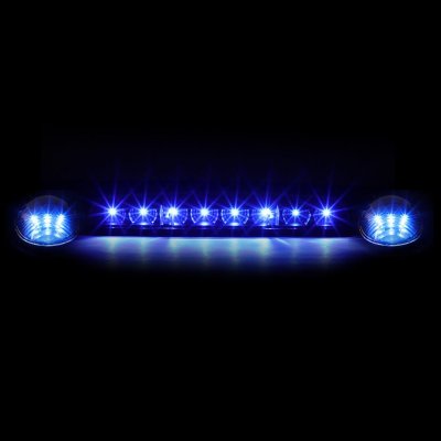 GMC Sierra 2500 2002-2004 Black Blue LED Cab Lights
