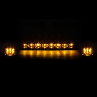 Chevy Silverado 2500HD 2002-2006 Black Yellow LED Cab Lights