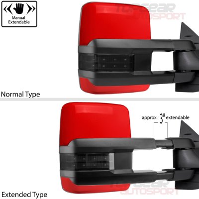 GMC Yukon 2007-2014 Red Towing Mirrors Smoked LED Lights Power Heated