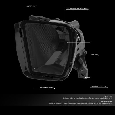 Dodge Ram 1500 2013-2018 Smoked Fog Lights Kit