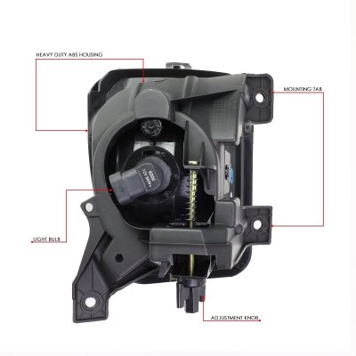 Dodge Ram 1500 2013-2018 Smoked Fog Lights Kit